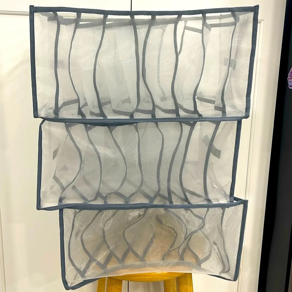 MESH DIVIDERS SET OF 3 FOR DRESSER DRAWERS & CLOTHING ORGANIZATION